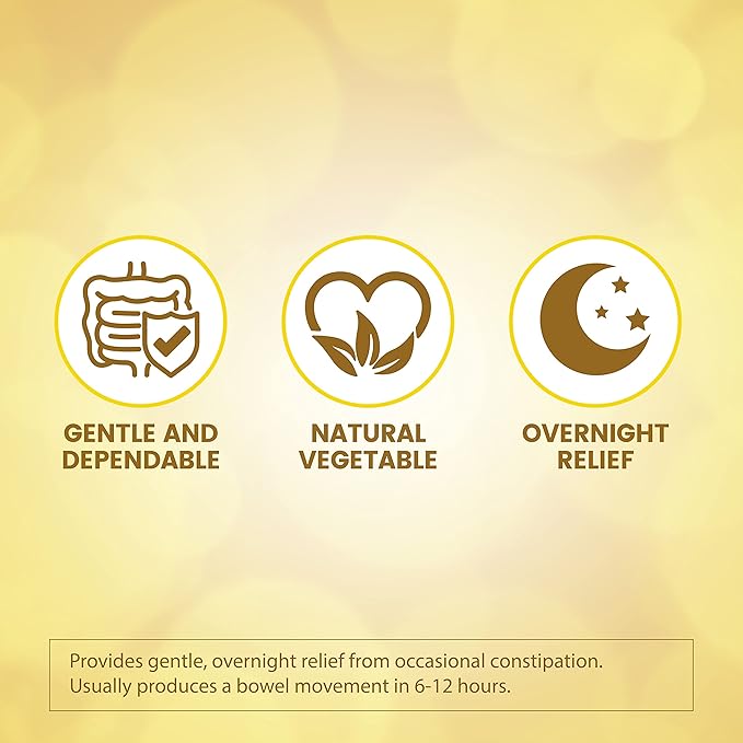 HealthA2Z® Senna Laxative | 300 Count | Sennosides 8.6mg | Natural Vegetable | Laxative Ingredients | Overnight Relief | Bowel Movement | Relief from Constipation