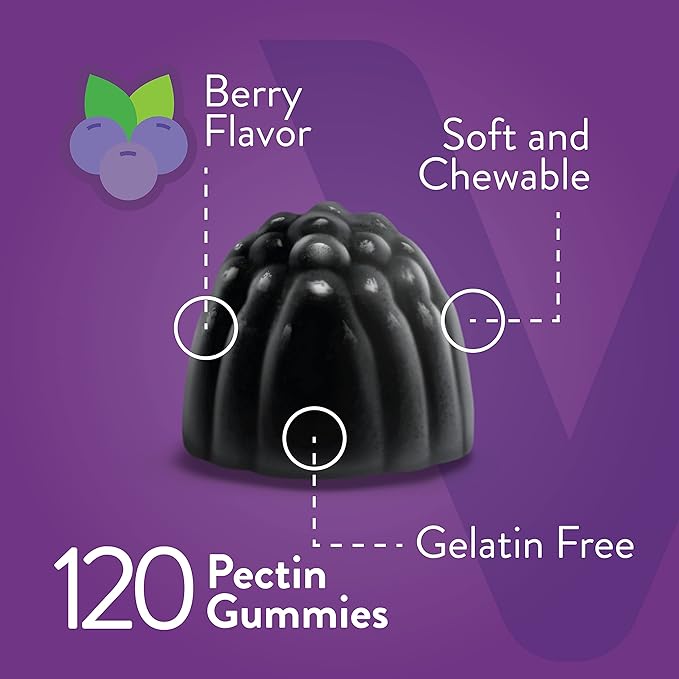 Viteey Sambucus Elderberry Gummies for Adults – Elderberry Vitamin C and Zinc Immunity Gummies - Vegan, Gluten-Free – 120 Count