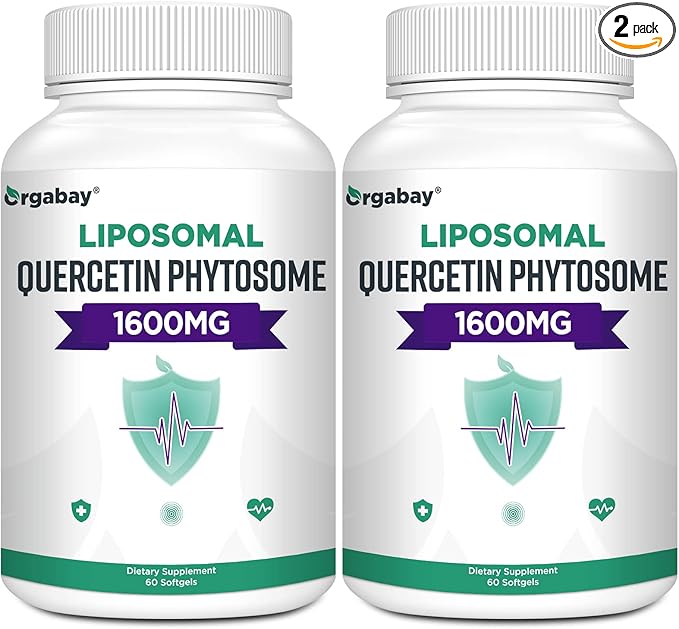 Liposomal Quercetin Phytosome 1600 mg,Bromelain 200mg,Zinc 30mg,Vitamin C Turmeric 40 mg,Highest Absorption,Quercetin Complex, 120 Softgels
