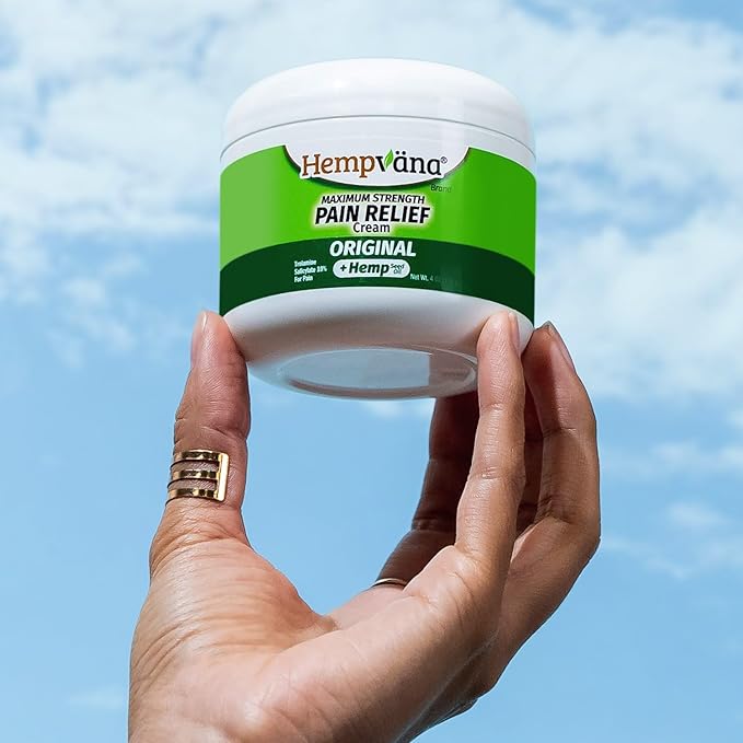 Hempvana Maximum Strength Relief Cream. Hemp Seed Oil for Muscles & Joints, AS-SEEN-ON-TV, Odor-Free, Non-Greasy, Long-Lasting Relief