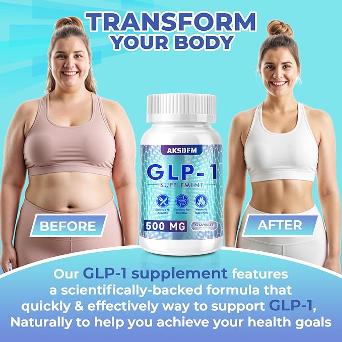 GLP-1 Supplement, GLP Activate Natural Formula, GLP 1 Support for Gut, Digestion, Energy, GLP-1 Levels & Overall Health - 2 Packs