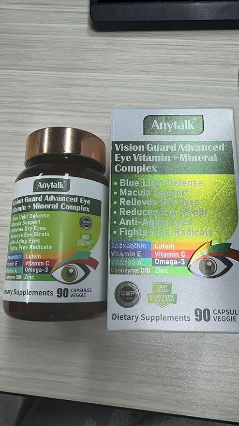 Lutein Eye Vitamins - Eye Health Supplements for Macular Pigment & Dry Eye, Contains Lutein, Zeaxanthin, Zinc, Omega-3, Vitamins C & E to Adult Support Healthy Vision (90 Capsules)