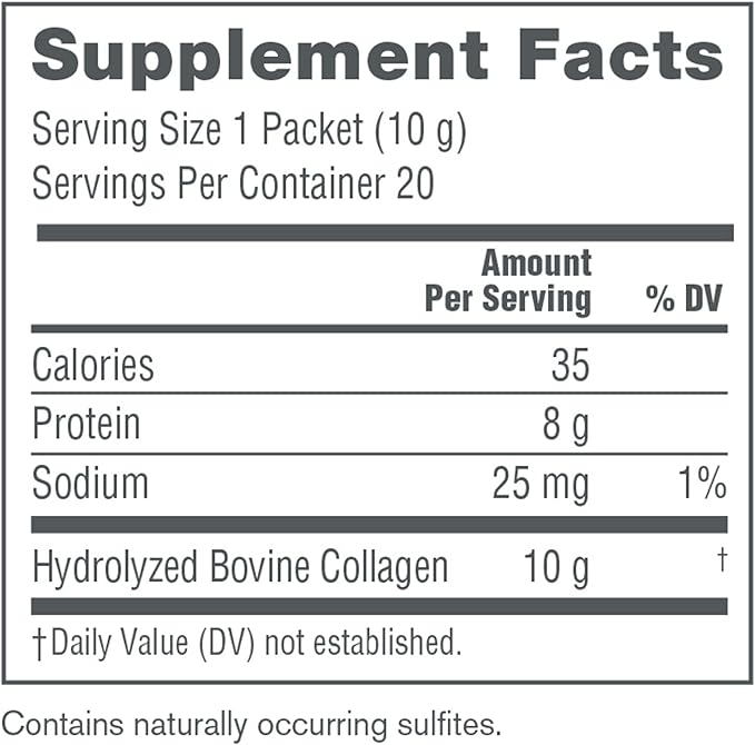 NeoCell Super Collagen Peptides, 10 g Collagen/Single-Serve Packet; Keto Certified, Gluten Free; for Healthy Skin, Hair, Nails and Joint Support;* Unflavored Powder, 20 Servs, 7 Oz.