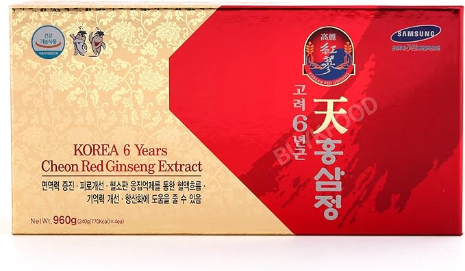 Korean 6years Root Red Ginseng Gold Extract, 240g(8.5oz) X 4ea, Saponin, Panax