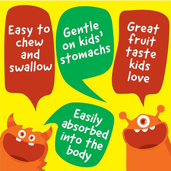 Kids Multivitamin with Iron & Minerals Chewable Tablets - Mixed Fruit Flavor - Vegetarian, GMO-Free, Nut Free - Dietary Supplement - Digestive Support for Children - 120 Chewables",