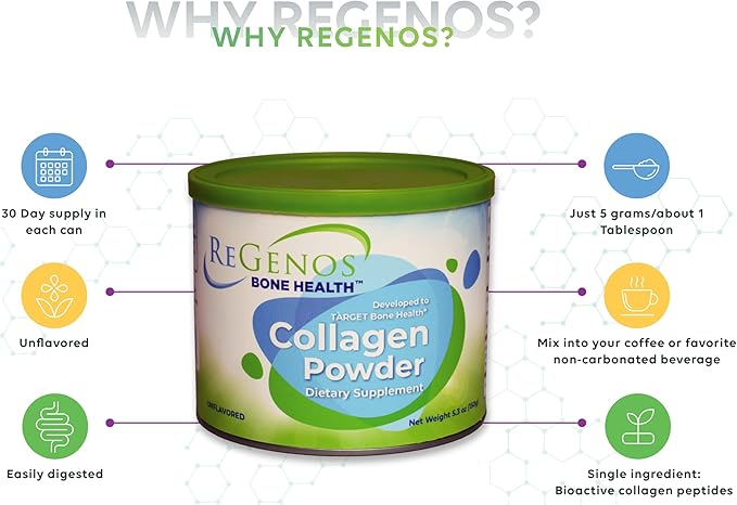 Collagen, Bioactive Hydrolyzed Collagen Peptides Powder Supplement, FORTIBONE®, Unflavored, Type 1 and 3, Gluten Free, Kosher, 30 Day Supply (1 Pack)
