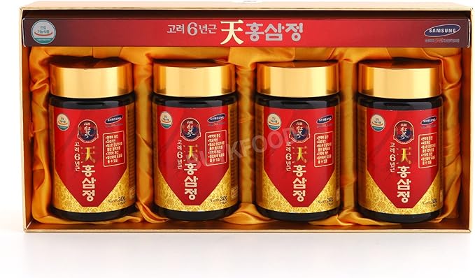 Korean 6years Root Red Ginseng Gold Extract, 240g(8.5oz) X 4ea, Saponin, Panax