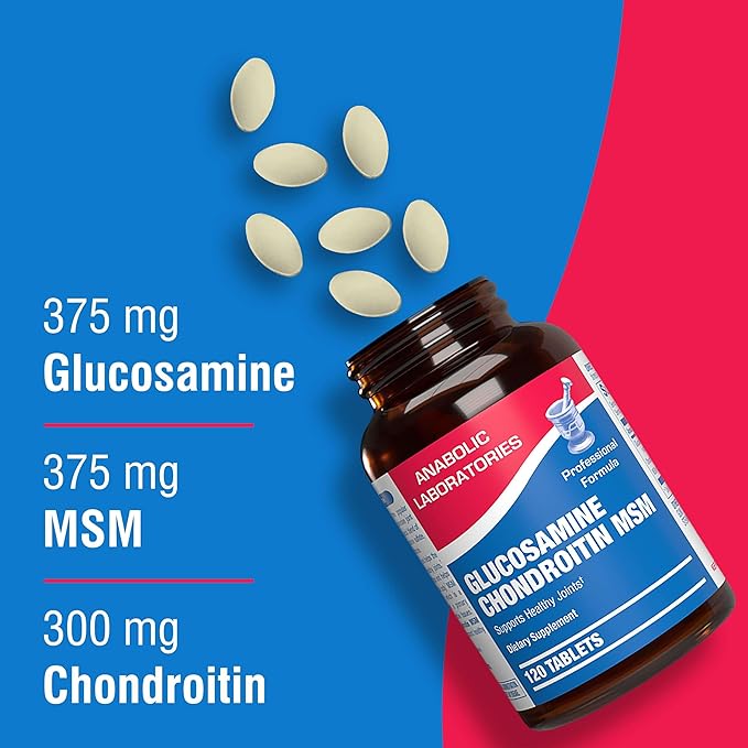 High Absorption Glucosamine Chondroitin MSM - Clinical Formula Bone Joint Tendon and Ligament Supplement with MSM Glucosamine Chondroitin - Non-GMO Gluten Free & Made in The USA - 120 Servings