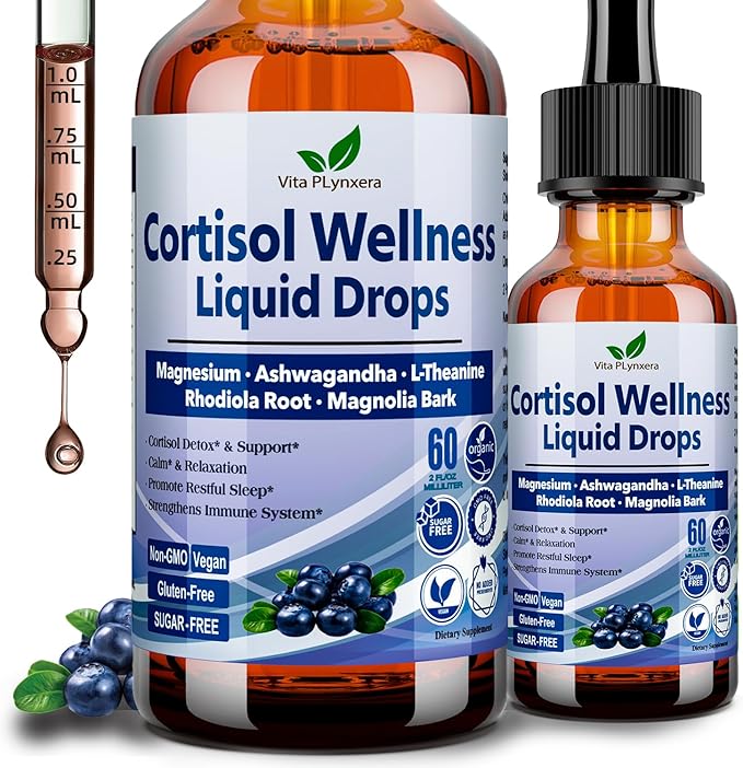 Cortisol Supplements for Women & Men, 17-in-1 Cortisol Reducer Detox Manager w. Magnesium Glycinate Ashwagandha, L-Theanine, Phosphatidylserine, Hormone Balanced for Women, Mood Focus, Sleep Support
