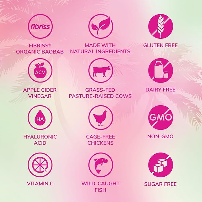 SkinnyFit - Super Youth, Strawberry Watermelon (30 Servings) - Multi Collagen Peptides Powder - Probiotics, Fiber, Hyaluronic Acid - Collagen for Women - Non GMO, Gluten Free, Sugar Free - Self Care