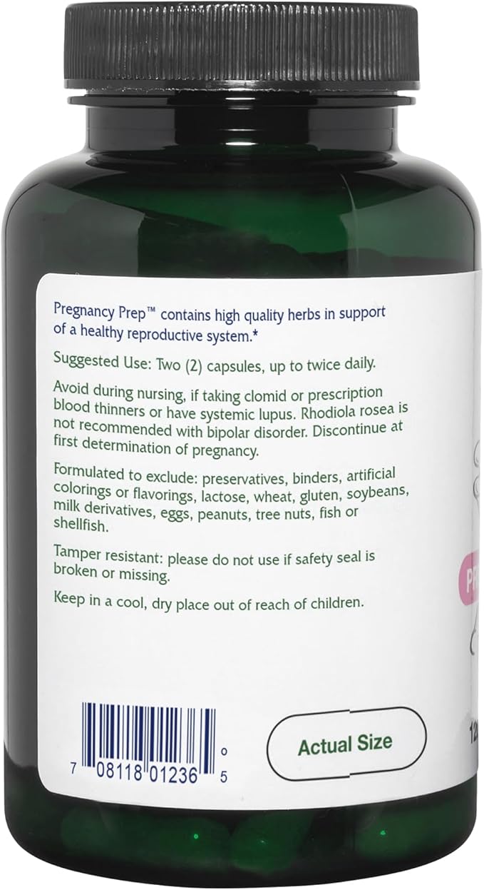 Vitanica Pregnancy Prep, Reproductive System Support, Vegan, 120 Capsules