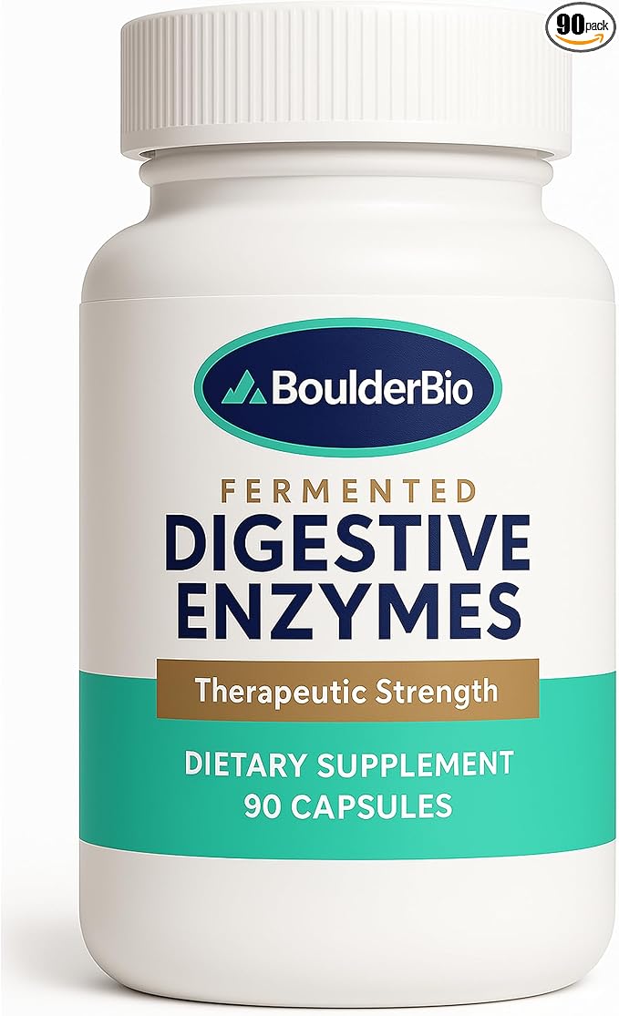 Digestive Enzymes - 40,000 USP Lipase - Prescription Strength Pancreatic Enzyme Replacement Formula for Fat Digestion, Gut Health & Nutrient Absorption - Fermented, Vegan, High Potency