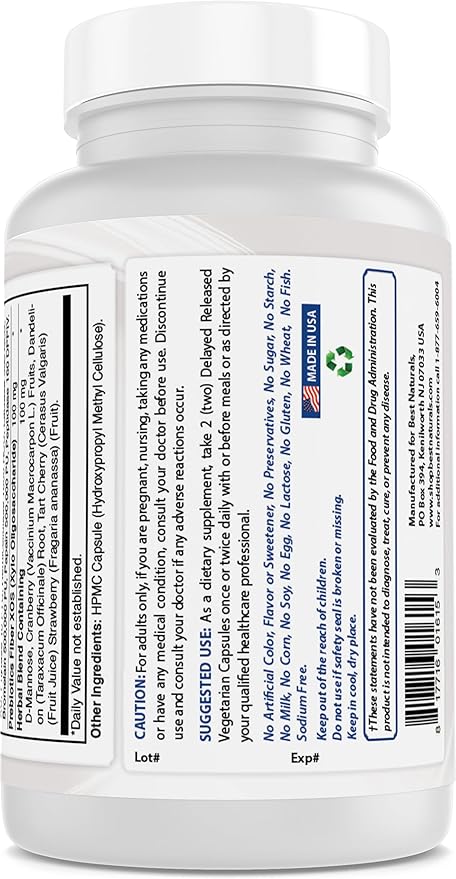 Best Naturals Probiotics for Women 100 Billion CFU - 10 Strains + Prebiotics Fiber + Digestive Enzyme Blend + Women's Health Herbal Blend - Immune, Digestive & Gut Health - 60 Deleyaed Capsules
