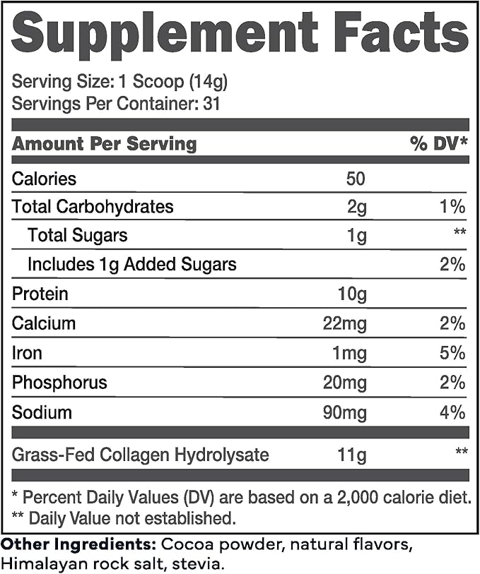 Ketologic Grass Fed Collagen (Chocolate Flavor 1LB)