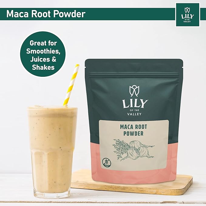 Lily of the Valley Maca Root Powder - Great Superfood for Breakfast, Smoothies & Baking - Premium Grade - Gelatinized for Easy Digestion - Vegan & Gluten-Free - Packed in Resealable Pouch (8oz, 226g)