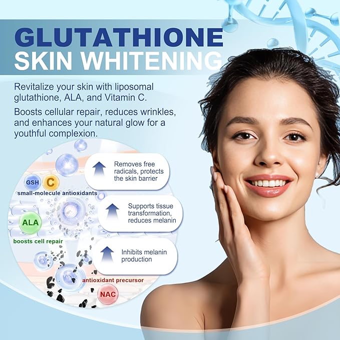 Liposomal Glutathione Gummies Chews, 1100mg Concentrated Formula(Made in USA) - 98% Bioavailable w/Vitamin C, ALA, NAC & Milk Thistle for Antioxidant - Liver Cleanse Detox Supplement, Vegan, 120 ct