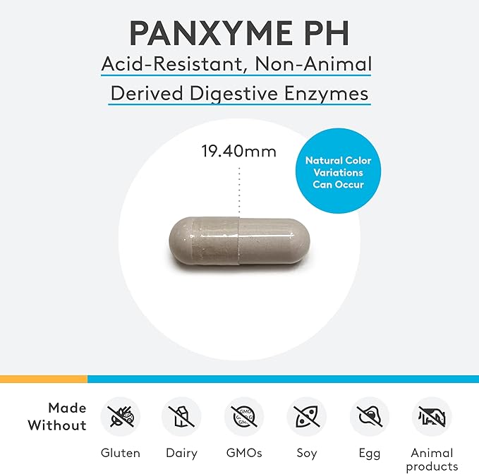 XYMOGEN PanXyme pH - Digestive Enzymes for Gut Health - Amylase, Lipase, and Protease Enzyme Supplement - Gut Health Supplements for Digestion Support - Gluten Free + Vegan (180 Capsules)