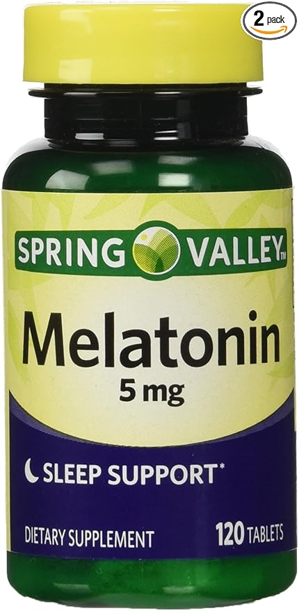 Melatonin 5mg Twin Pack, 120 Count (Pack of 2)