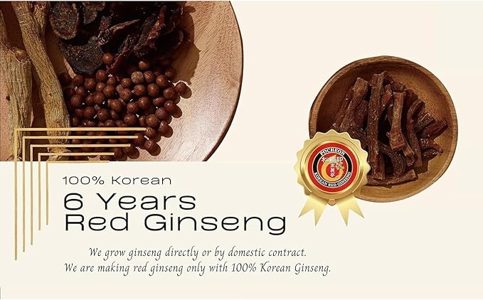 Pocheon 200g(10ea X 20g) 6Years Sliced Korean Panax Red Ginseng Roots with Honey, Saponin, Natural Immune Support