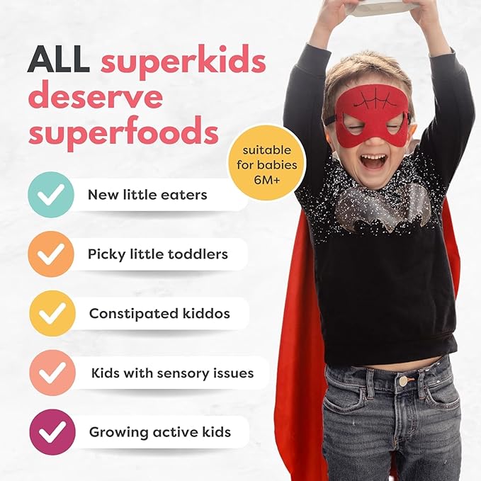 Organic Superseed Bundle - Hemp Hearts, Milled Chia Seeds and Milled Flaxseeds with VITAMIN D + PROBIOTICS Added, for 6M+ Babies Toddlers & Kids Immune & Digestive Support (7oz x 3 Pack)