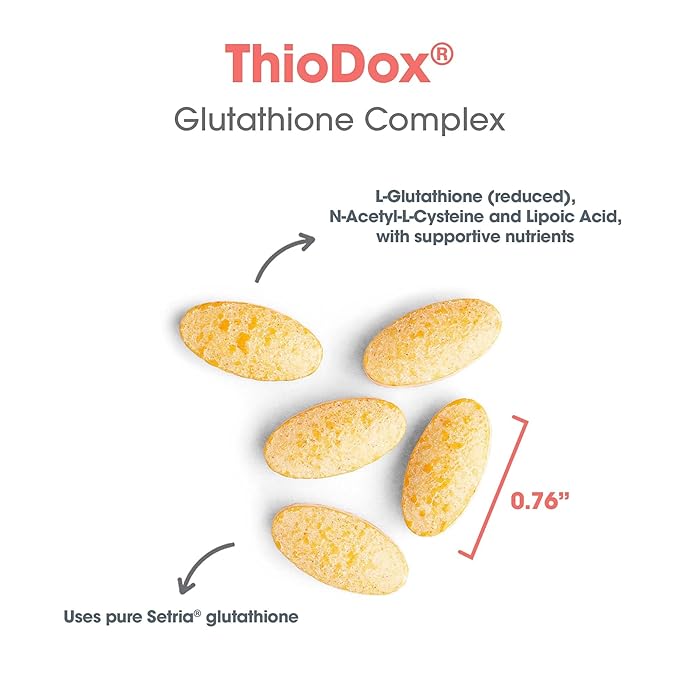 Allergy Research Group ThioDox Supplement - Glutathione Complex, L-Glutathione with Vitamin C, NAC, Alpha Lipoic Acid, Tablets - 90 Count