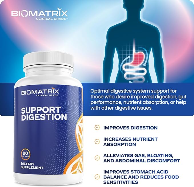 Digestive Enzymes Supplement (90 Capsules) Support Digestion - with Purified Bile, Pancreatin, Plant Enzymes, Ox Bile, Betaine HCL, Support Digestion of Fats Carbohydrates and Proteins