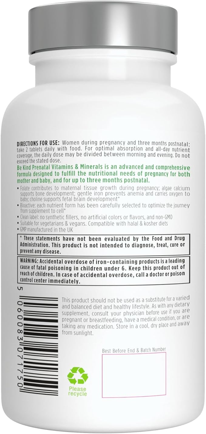 Igennus Methylated Prenatal Multivitamin for Women, Folate for MTHFR, High Absorption, Clean Label, Gentle Iron, Choline, Calcium & Magnesium, Vegan Pregnancy Vitamins, Halal, Non-GMO, 60 Tablets x6