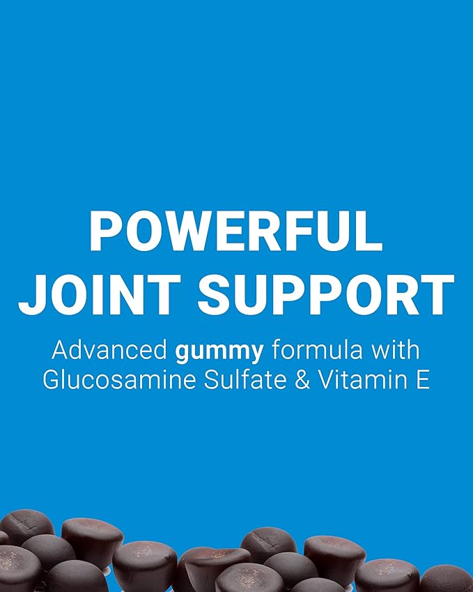 Joint Support Gummies Extra Strength Glucosamine & Vitamin E, Natural Flexibility & Joint Support Supplement - Best Cartilage & Immune Health Support for Women & Men - 60 Gummies