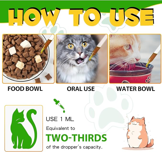 Cat Constipation Relief, Constipation Relief for Cats, Natural Cat Laxatives for Constipation, Cat Stool Softener, 2 fl.oz