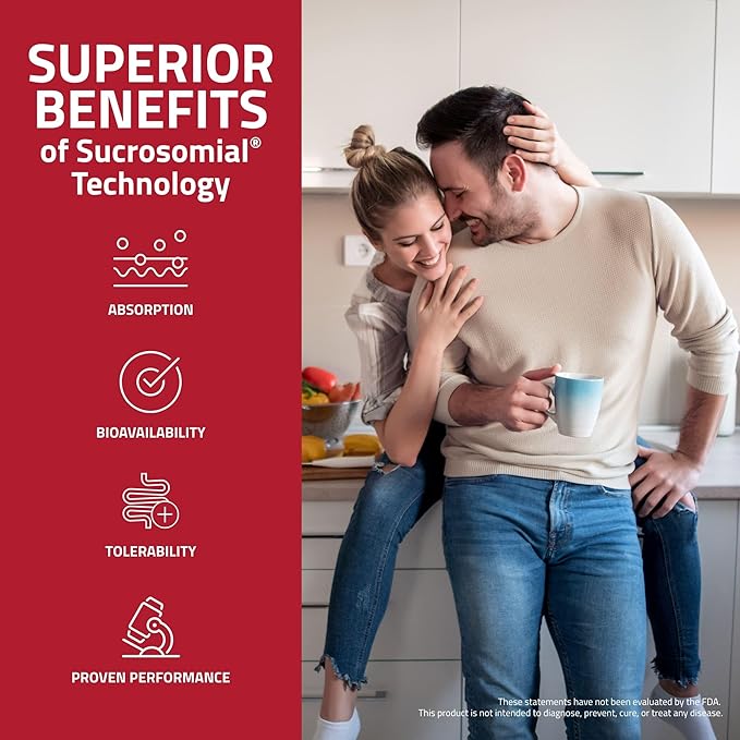 SiderAL® Forte 30mg Iron Supplement with Vitamin C | Gentle on Stomach, High Absorption | High Strength for Energy, Deficiency, Anemia or Recovery | Vegan-Friendly and Gluten-Friendly | 30 Capsules