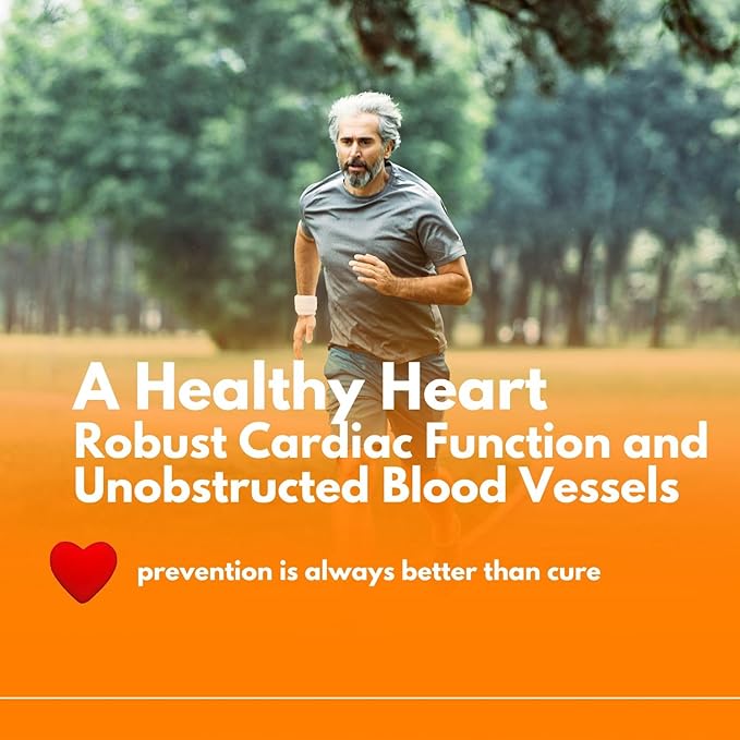Heart Health Supplements,High Strength CoQ10 200mg & Omega-3 200mg,Ultra High Absorption,Helps Enhance Heart Strength and Blood Vessel Elasticity,Reduces Vascular Resistance,30-Day Supply