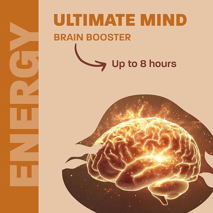 Ultimate Mind – Brain Supplement – Memory, Focus, Mental Sharpness, Brain Booster, Enhanced Productivity – 6 Ingredients: L-theanine, Ginko Biloba, Bacopa Monnieri, Ginseng and More - 60 Capsules