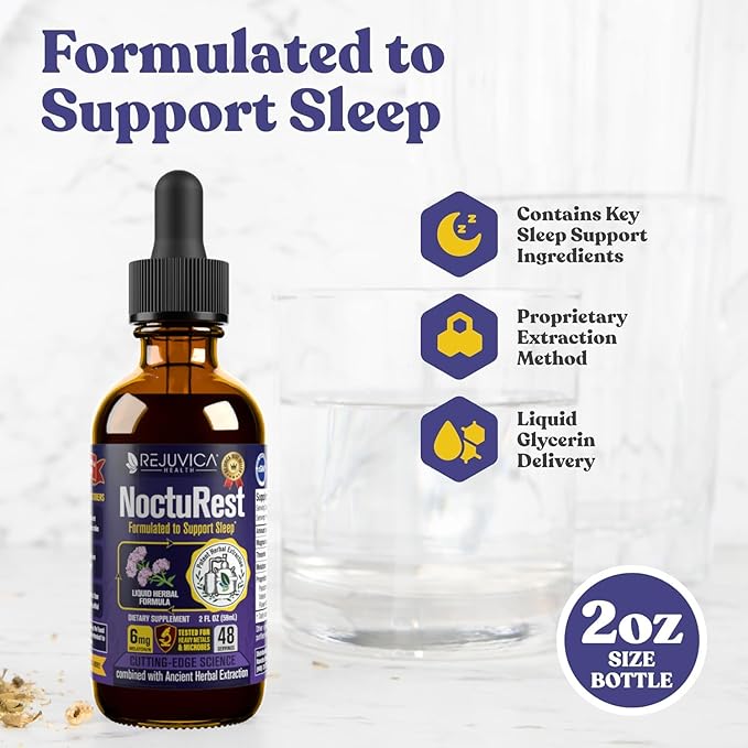 Advanced Sleep Support Supplement - Liquid Delivery for Better Absorption - Melatonin, Magnesium, Theanine, Valerian, Passionflower, Chamomile & More!