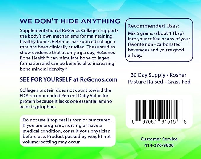 Collagen, Bioactive Hydrolyzed Collagen Peptides Powder Supplement, FORTIBONE®, Unflavored, Type 1 and 3, Gluten Free, Kosher, 90 Day Supply (3 Pack)