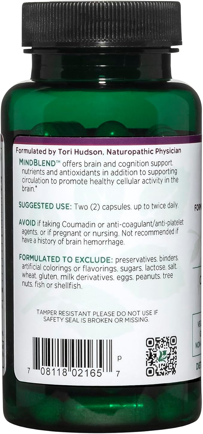 Vitanica, MindBlend, Brain Support, Vegan, 60 Capsules
