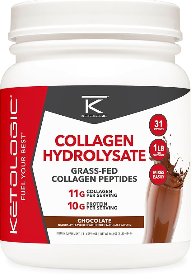Ketologic Grass Fed Collagen (Chocolate Flavor 1LB)