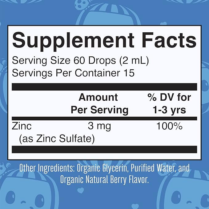 MaryRuth Organics Cocomelon Toddler Liquid Zinc | Sugar Free | USDA Organic | Kids Zinc Sulfate for Ages 1-3 | Immune Support Supplement for Children | Vegan | Non-GMO | Gluten Free | 1 Fl Oz