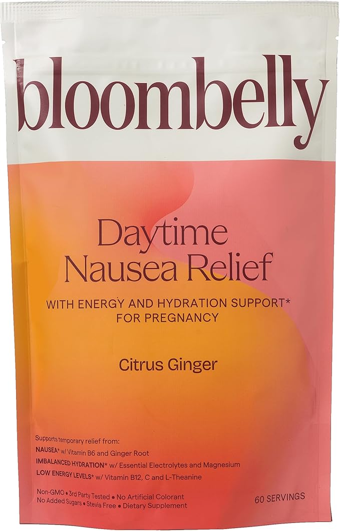 Morning Sickness + Nausea Relief. Electrolytes Hydration Support. Safe Energy Boost + Prenatal Vitamins with Magnesium, Vitamin b6. First Trimester Pregnancy Must Haves 60 Servings