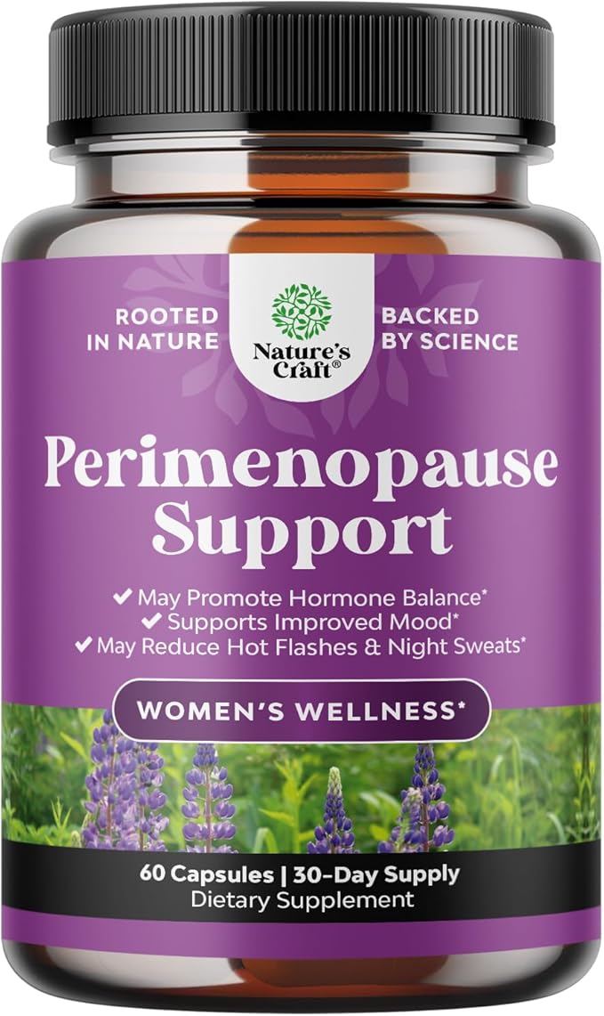 Complete Perimenopause Supplement for Women - Multibenefit Menopause Ease for Women with Maca Root Vitex Berry & Black Cohosh for Hot Flashes Night Sweats Hormone Balance and Mood Support (1 Month)