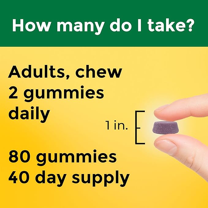 Nature Made Calcium Gummies 500 mg Per Serving with Vitamin D3, Dietary Supplement for Bone Support, 80 Gummies, 40 Day Supply (Pack of 3)