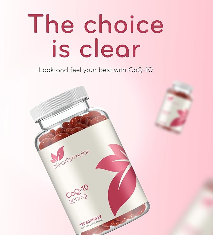 CoQ10 200mg Softgels - Quick Absorption Coenzyme Q10 200mg Potent Antioxidant for Heart Energy and Aging Support - High Stability CoQ10 Ubiquinone Soft Gels - Made in a cGMP US Lab (60 Servings)