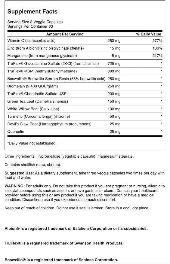 Swanson Mobility Essentials 180 Veg Capsules