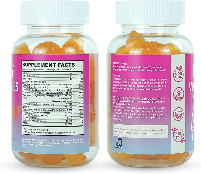 Fertility Gummies for Women to Get Pregnant Fast, Folic Acid Conception Gummies to Boost Fertility for Her, 60 Count Fertility Vitamin Gummy Support Hormone Balance, Ovulation & Period Cycle