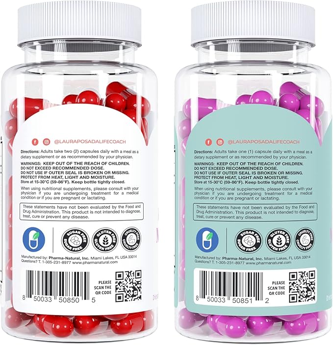Knockout Menopause AM/PM Natural Relief Bundle Menopause Supplements for Women, Natural Menopause + Perimenopause Multi-Symptom Relief for Daytime and Nighttime Symptoms (1 Month Supply) (Bundle)