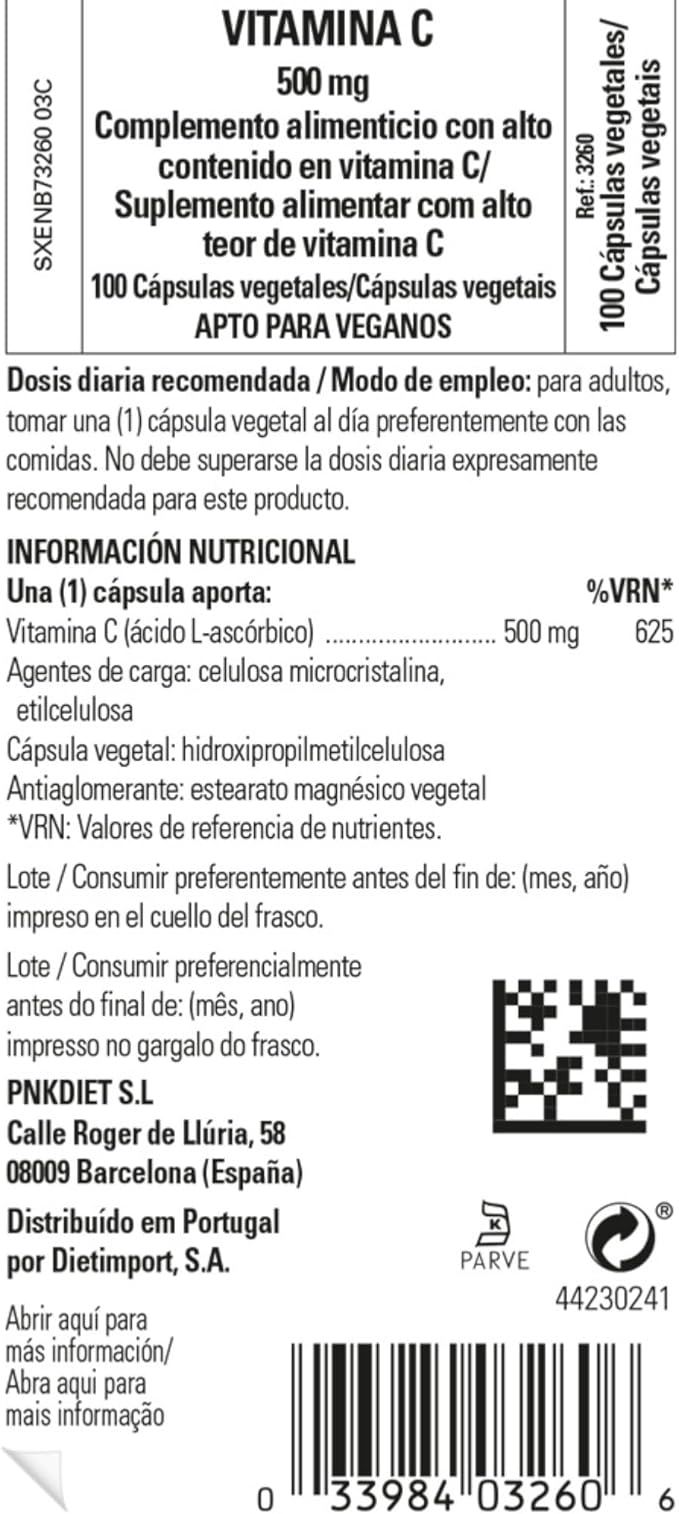 Solgar Vitamin C 500 mg, 100 Vegetable Capsules - Antioxidant & Immune Support - Overall Health - Supports Healthy Skin & Joints - Non GMO, Vegan, Gluten Free, Kosher - 100 Servings