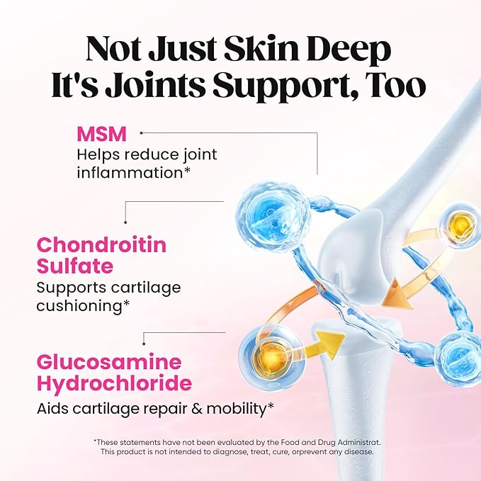 Venture Pal Multi Collagen Protein Powder - Hydrolyzed Collagen Peptides Type I, II, III, V, X + MSM, GC & Vitamin C | Unflavored Collagen Supplement | Hair, Skin, Nail & Joint Support | Non-GMO