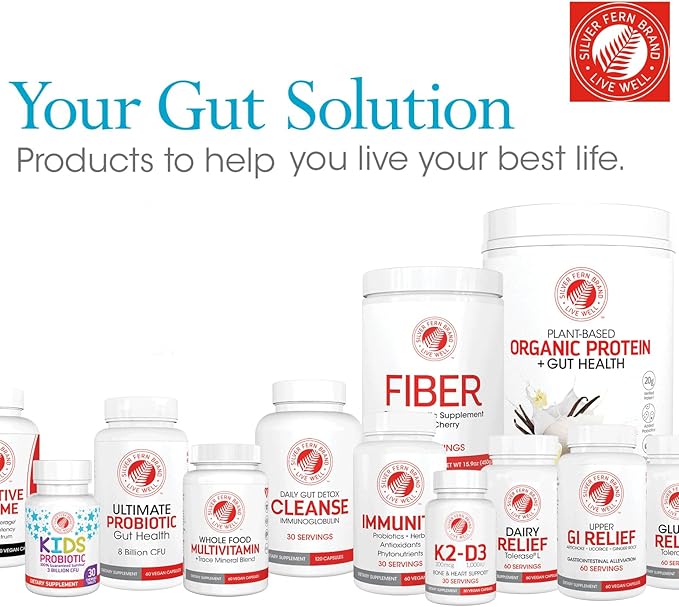 Silver Fern Gluten Comfort with Tolerase G - 1 Bottle - 60 Capsules - Digestive Enzyme Made Specifically to Break Down and Digest Gluten Protein