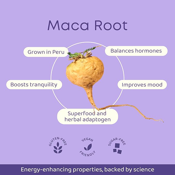 JoySpring Organic Maca Root Liquid Drops for Women – Energy & Wellness Peruvian Maca Supplement – New Mom Gifts – with Vitamins B2, B6, Niacin (B3), Iron & Calcium – 1 oz | 30 Servings
