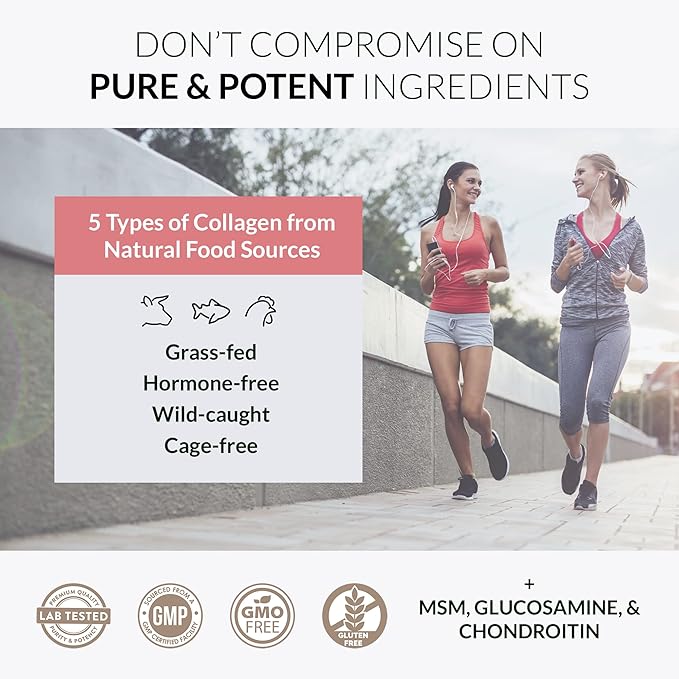 Alaya Multi Collagen Powder - Type I, II, III, V, X Hydrolyzed Collagen Peptides Protein Powder Supplement with MSM + GC (Raspberry Lemonade)