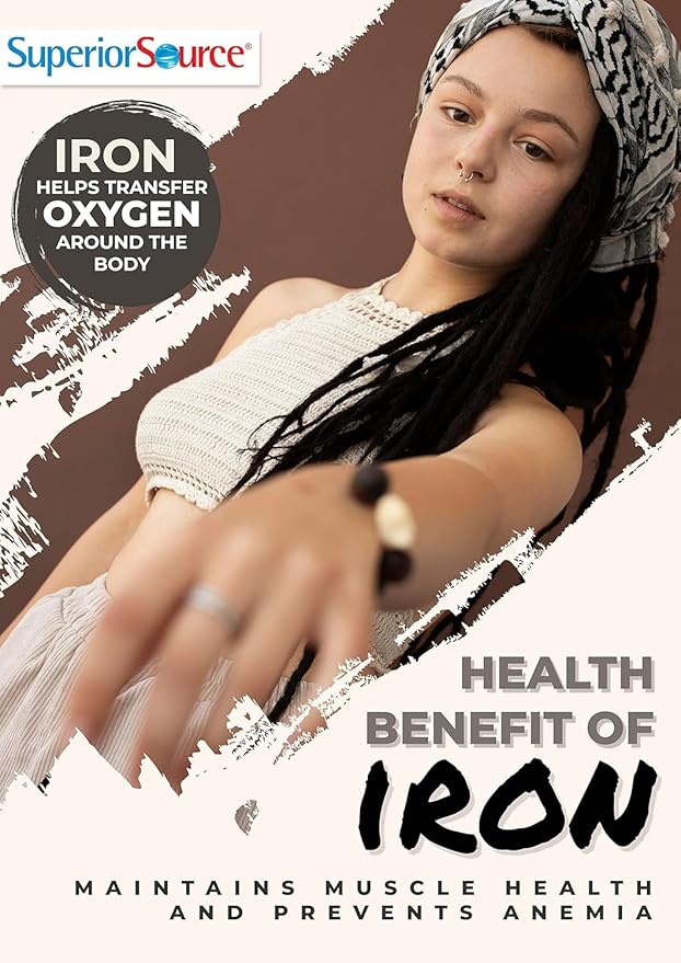 Superior Source Just Women - Iron 25 mg, (Ferrous Fumarate), Under The Tongue Quick Dissolve MicroLingual Tablets, 90 Count, Easily Absorbed, Assists Red Blood Cell Formation, Non-GMO